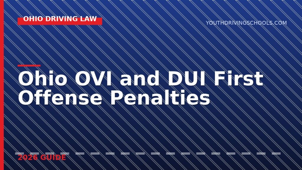 Ohio OVI/DUI First Offense: License Suspension, Points & Penalties Explained (2026)