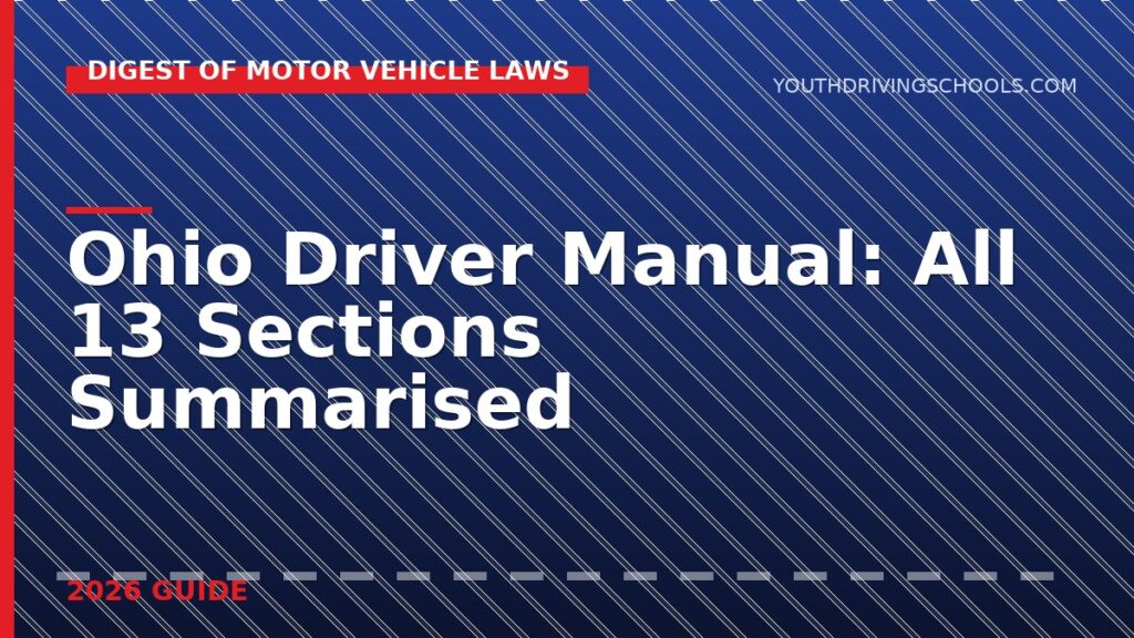 Ohio Driver Manual Chapter Summaries: All 13 Sections