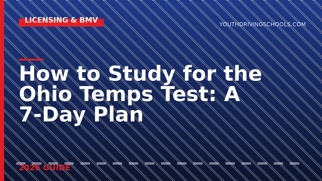 How to Study for the Ohio Temps Test: A 7-Day Plan How to Study for the Ohio Temps Test: A 7-Day Plan